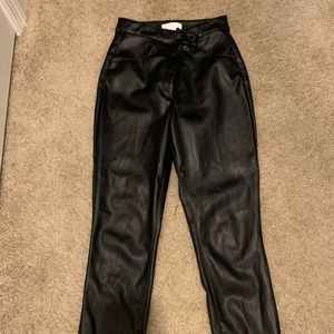 H&M Leather Full Length Pants